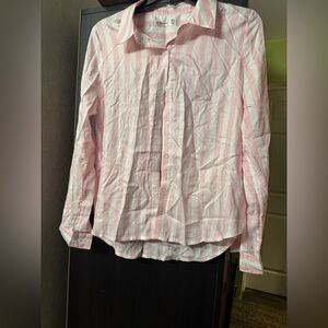 89th & Madison Light Pink and White Striped Shirt